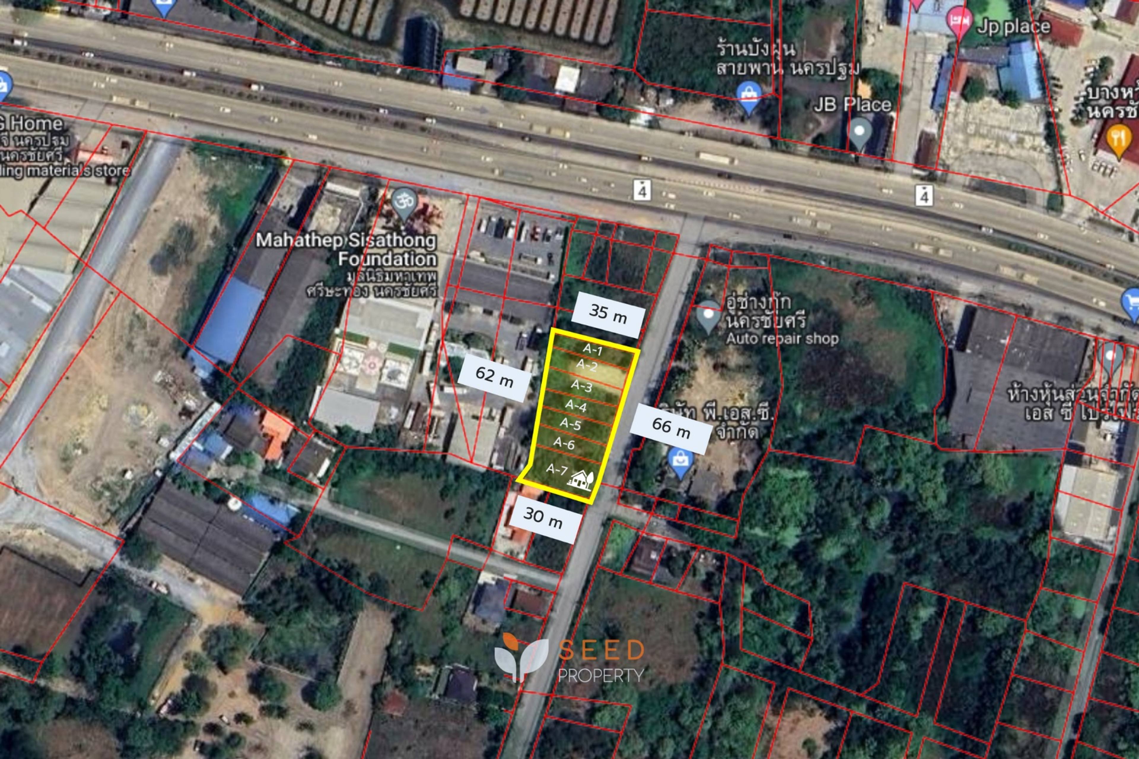 ภาพประกอบที่ดิน กลุ่ม A · ศีรษะทอง 489 ตร.ว.