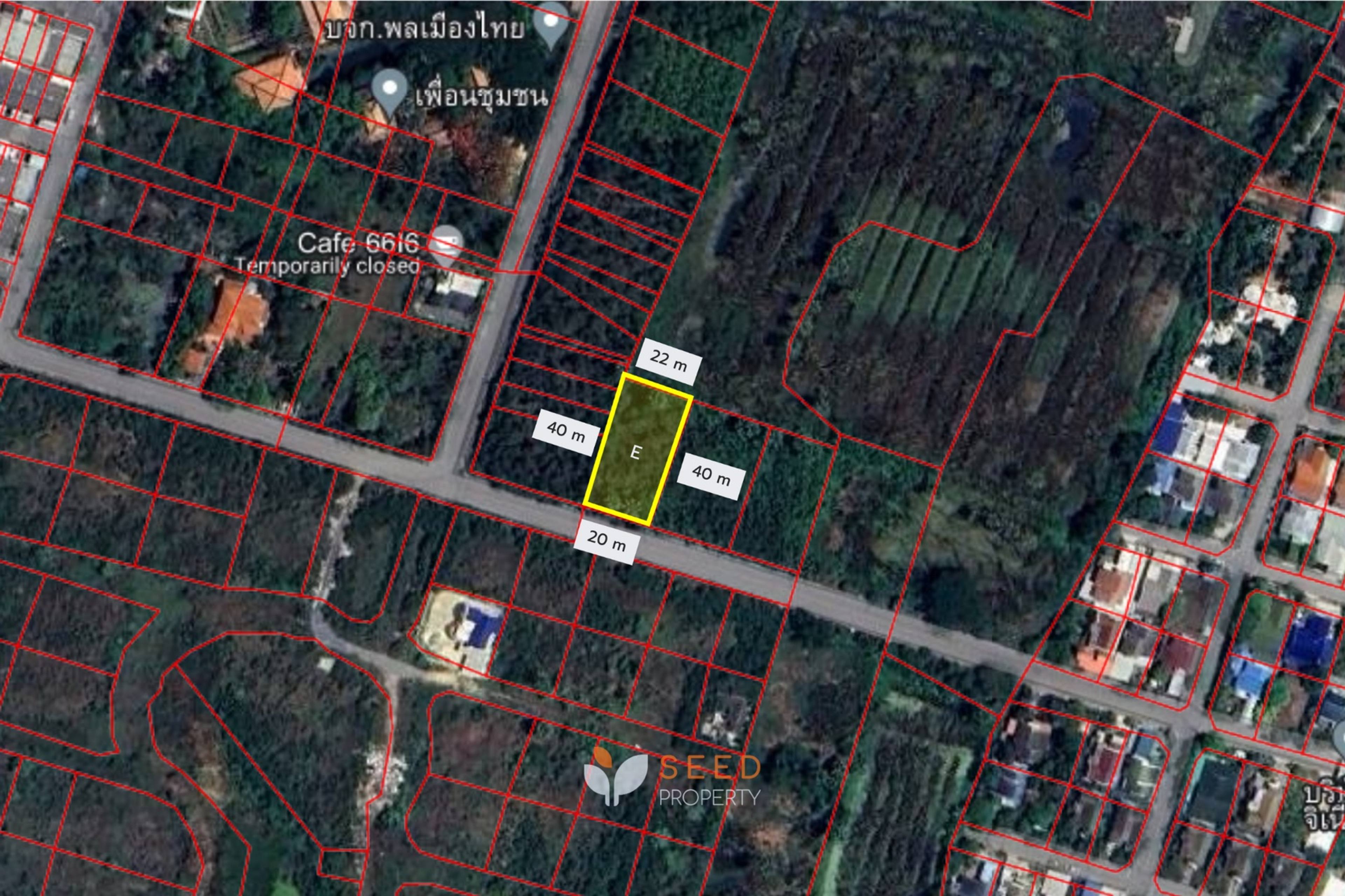 ภาพประกอบที่ดิน แปลง E · ท่าพระยา 209 ตร.ว.
