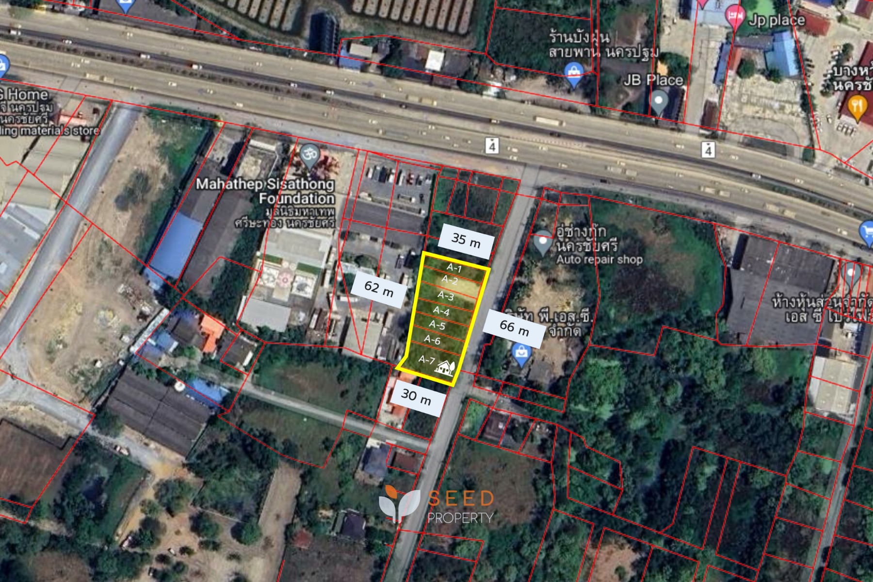 ภาพประกอบที่ดิน กลุ่ม A · ศีรษะทอง 489 ตร.ว.
